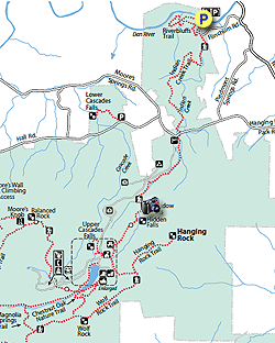 hanging rock state park map Indian Creek Hike hanging rock state park map